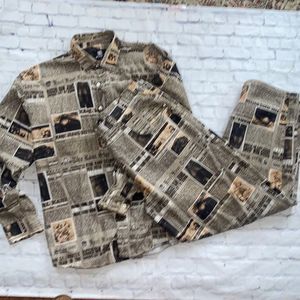 90’s Vintage Karl Kani newsprint suit